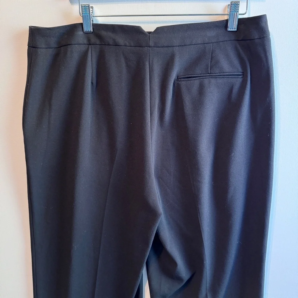 BCBGMaxAzria Drake High Rise Pleated Trousers Black Sz Large Corpcore MobWife